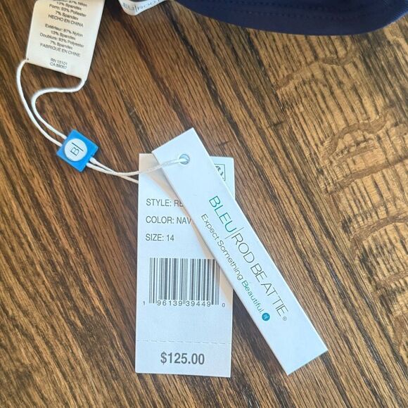 NWT Bleu by Rod Beattie
Women's All Tied Up Bandeau Ruched Tie-Front One-Piece - Picture 4 of 4